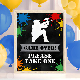 Paintball Geburtstag Spritzer Teen Boys Lieblingsz Poster