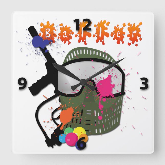 Paintball - horloge murale de Baller (Recto)