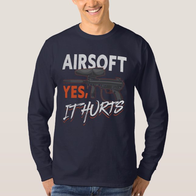 Paintball Ja Es tut Party im Freien weh T-Shirt (Vorderseite)