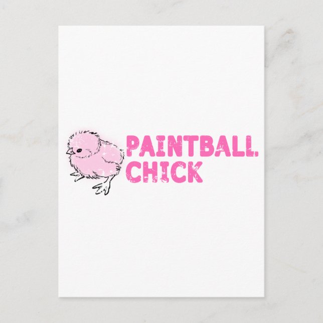Paintball-Mädchen Postkarte (Vorderseite)