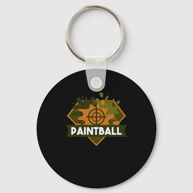 Paintball Militärisches Geschenk für einen Paintba Schlüsselanhänger (Vorderseite)