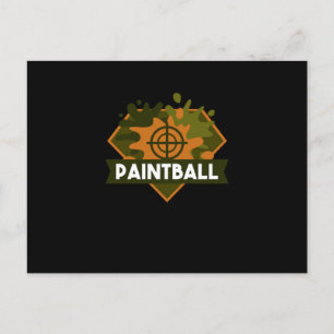 Paintball-Militärziel Paintball-Marker-Geschenk Postkarte