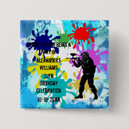 Paintball Party Button