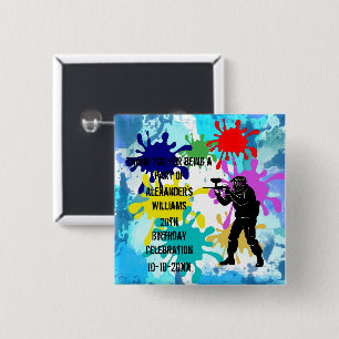 Paintball Party Button