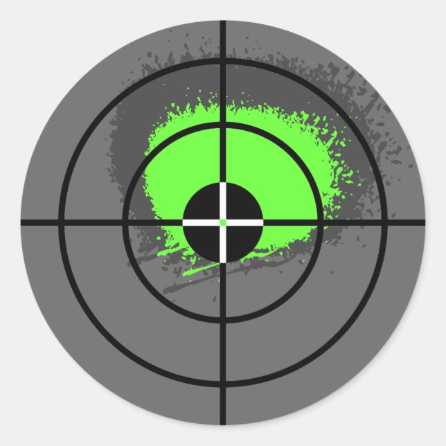 Paintball-Party | Ziel des Spritzers Runder Aufkleber (Vorderseite)
