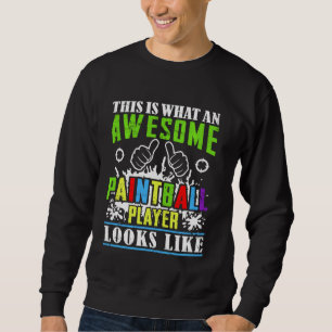 Paintball Player Gefärbte Krawatte Grafische Erwac Sweatshirt