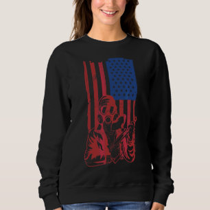 Paintball Player Us Flag Paintball Paintball Paint Sweatshirt
