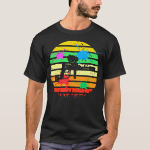 Paintball-Schlachtfeld-Reiniger Retro Splat T-Shirt