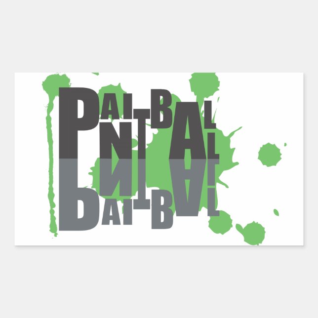 Paintball schwarz auf grünem Logo Aufkleber (Vorderseite)