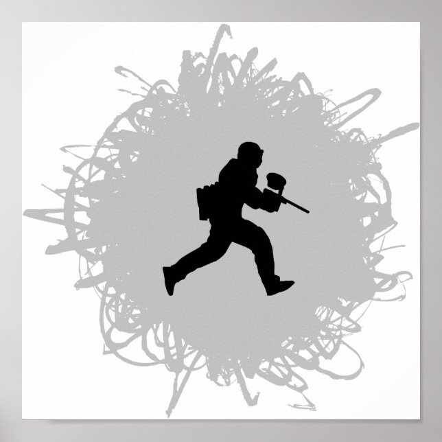Paintball Scribble Style Poster (Vorne)