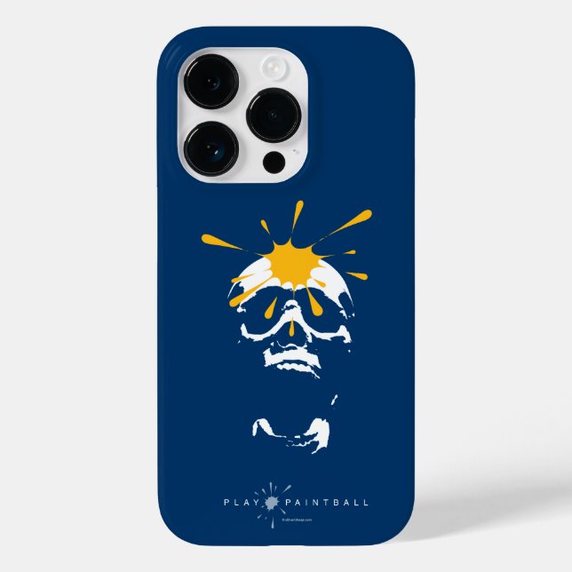 Paintball Skull Case-Mate iPhone 14 Pro Hülle (Rückseite)