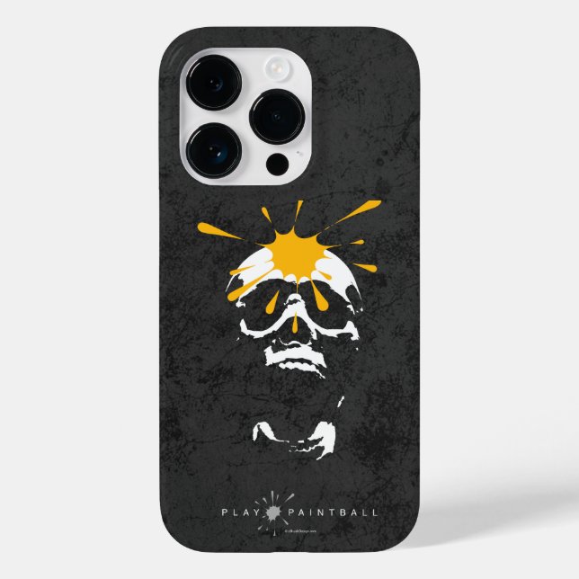 Paintball Skull Case-Mate iPhone 14 Pro Hülle (Rückseite)