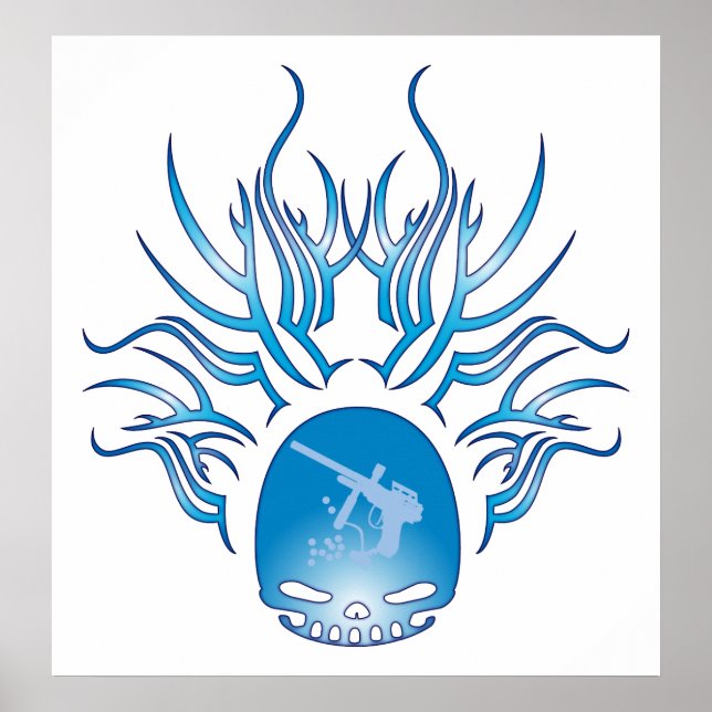 Paintball Skull Poster (Vorne)