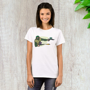 Paintball-Spieler mit Dual-Marker-Action-Sport T-Shirt