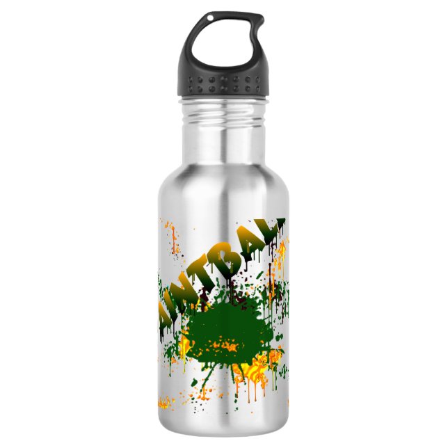 Paintball Spritzer Wasserflasche Edelstahlflasche (Vorderseite)