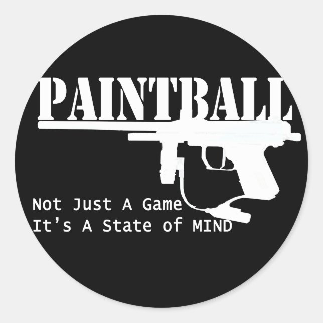 Paintball-Staat Runder Aufkleber (Vorderseite)