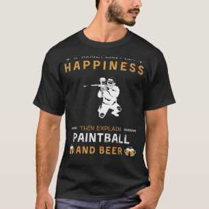 Paintball und Bier-Glück Funny Paintball T-Shirt