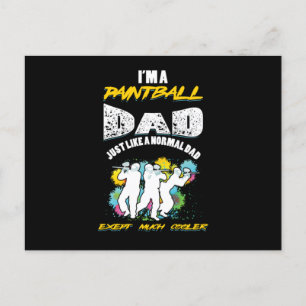 Paintball-Vater Paintballspieler-Geschenk Postkarte
