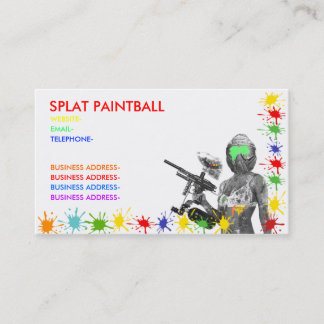 Paintball Visitenkarte