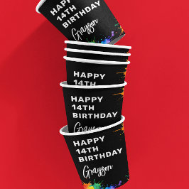 Paintballing Foto Geburtstagsparty Pappbecher