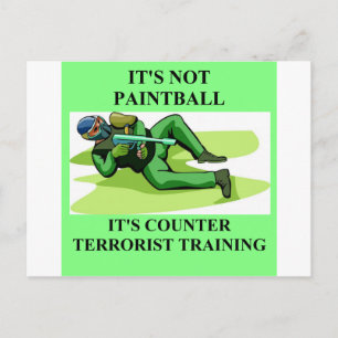 Paintballspieler Postkarte