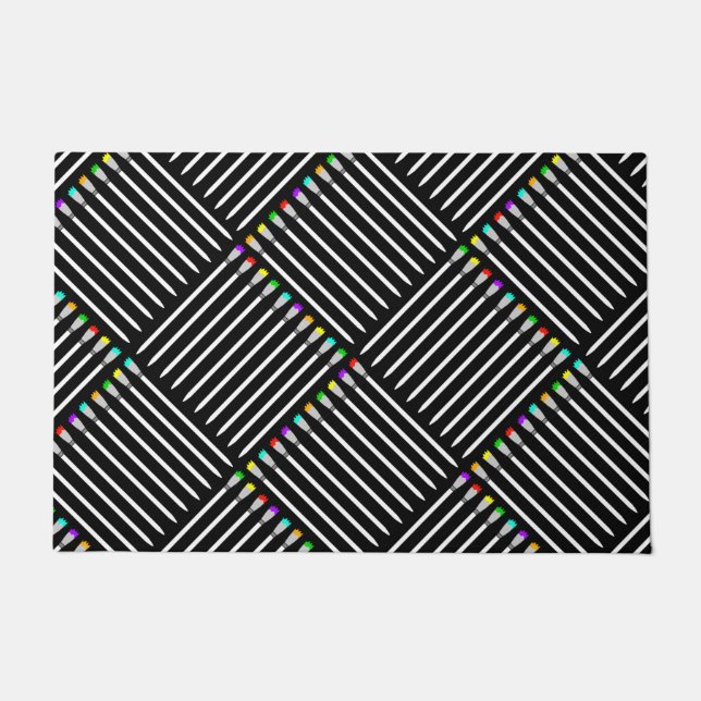 Paintbrush Crosshatch Fußmatte (Vorderseite)