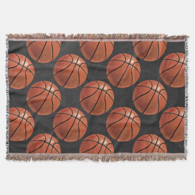 Painted Basketball Muster Decke (Vorderseite)