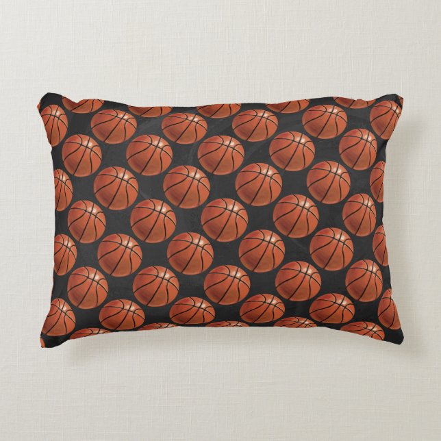 Painted Basketball Muster Dekokissen (Vorderseite)