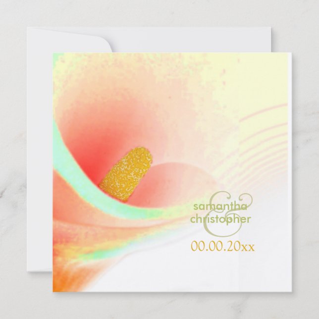 Painted Calla lily/Hochzeit Einladungen (Vorderseite)