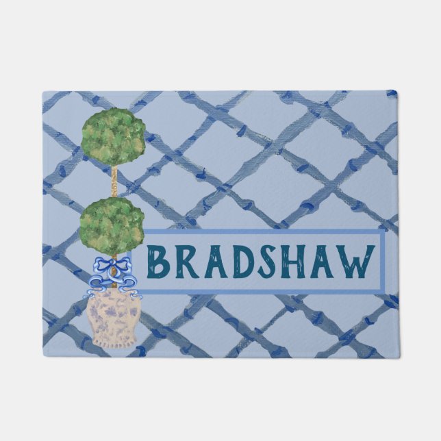 Painted Chinoiserie Ginger Jars Jar Fußmatte (Vorderseite)