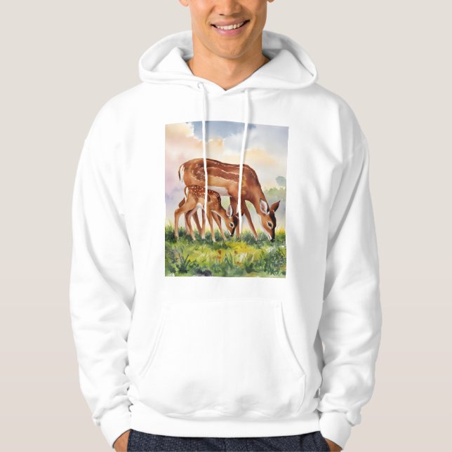 Painted Deer Mom and Baby Hoodie (Vorderseite)