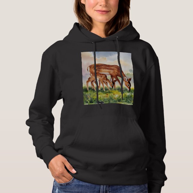 Painted Deer Mom and Baby Hoodie (Vorderseite)