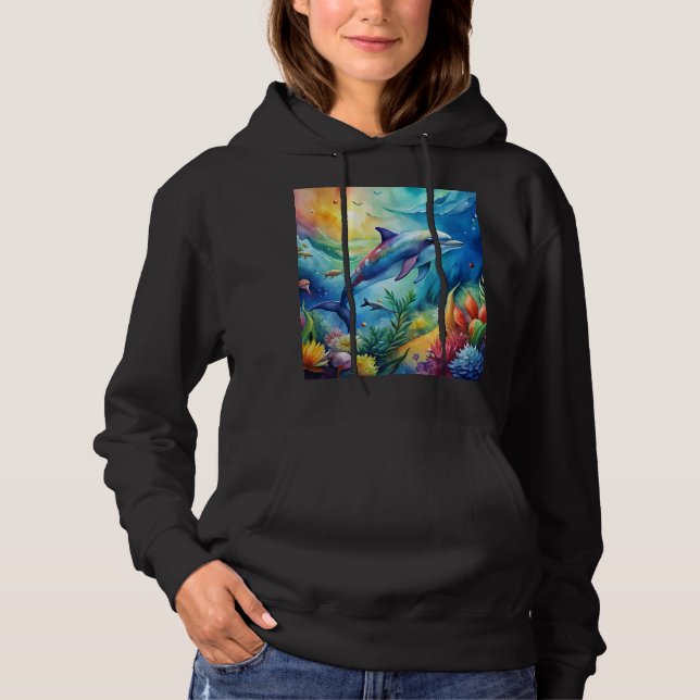 Painted Dolphin Hoodie (Vorderseite)