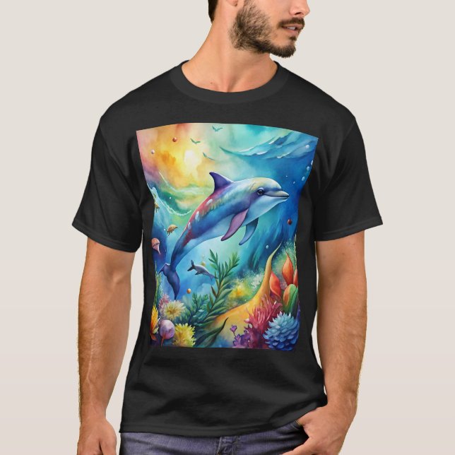 Painted Dolphin T-Shirt (Vorderseite)