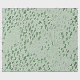 Painted Dots Sage Geschenkpapier