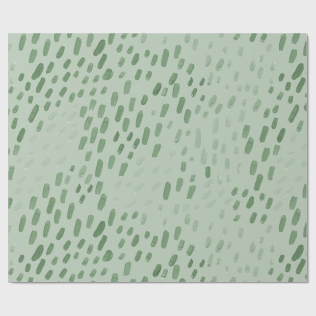 Painted Dots Sage Geschenkpapier (Flach)