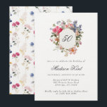 Painted Floral Wappen 50. Geburtstagsparty Einladung<br><div class="desc">Feiern Sie ihren 50. Geburtstag stilvoll mit diesen eleganten Geburtstagsfeiern, die mit einem Wappen mit floralen Aquarellen im Malstil und einem raffinierten Kalligraphie-Schriftart aufwarten. Dieses zeitlose Design wurde mit Blick auf den 50. Geburtstag entworfen und kann für jedes Alter oder jeden Meilenstein individuell gestaltet werden. Eine raffinierte und unvergessliche Art,...</div>