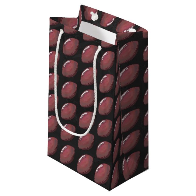 Painted Football Pattern Kleine Geschenktüte (Vorderseite Schrägansicht)