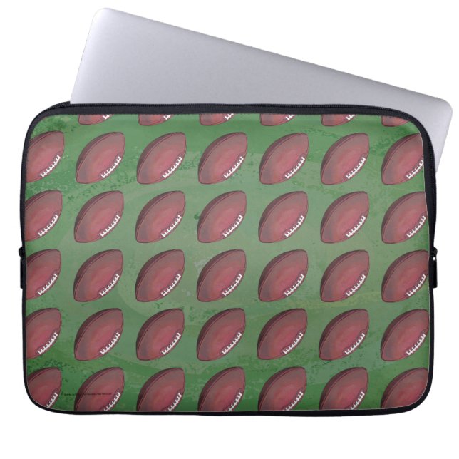 Painted Football Pattern Laptopschutzhülle (Vorderseite)