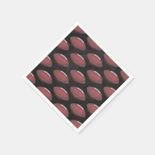 Painted Football Pattern Serviette