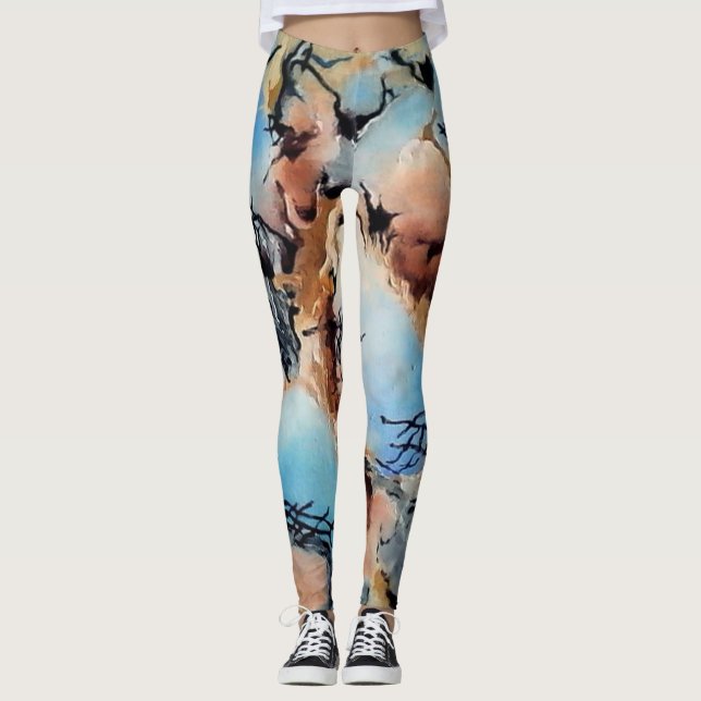 "Painted Fragment of Blue Sky", Leggings (Vorderseite)
