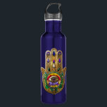 Painted Gold Hamsa Amethyst Ruby Third Eye Edelstahlflasche<br><div class="desc">You are viewing The Lee Hiller Photography Art and Designs Collection of Home and Office Decor,  Apparel,  Gifts and Collectibles. The Designs include Lee Hiller Photography and Mixed Media Digital Art Collection. You can view her Nature photography at http://HikeOurPlanet.com/ and follow her hiking blog within Hot Springs National Park.</div>