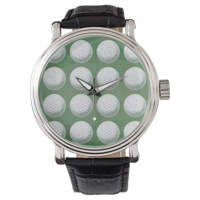 Painted Golf Ball Muster Armbanduhr (Vorderseite)