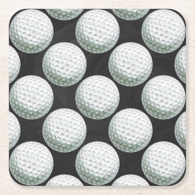 Painted Golf Ball Muster Rechteckiger Pappuntersetzer (Vorderseite)