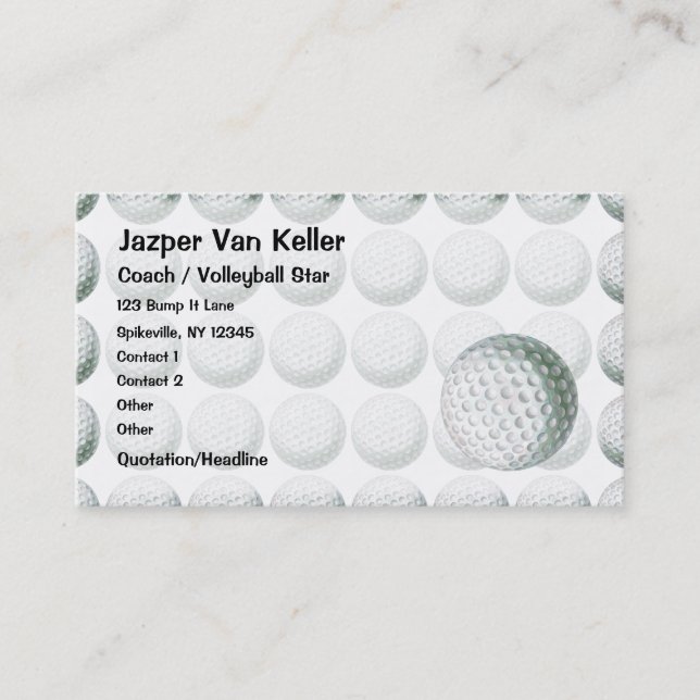 Painted Golf Ball Muster Visitenkarte (Vorderseite)