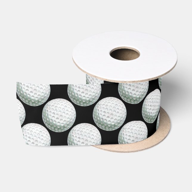 Painted Golf Ball Pattern Satinband (Spule)