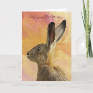 Painted Hare Geburtstagskarte Karte