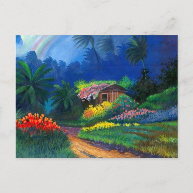 Painted Island Shack Postcard Postkarte (Vorderseite)
