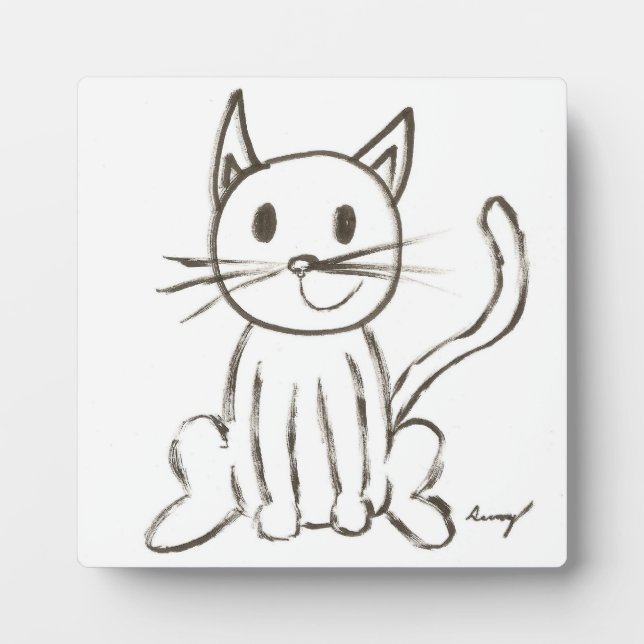 Painted Kitty Plaque Fotoplatte (Vorderseite)