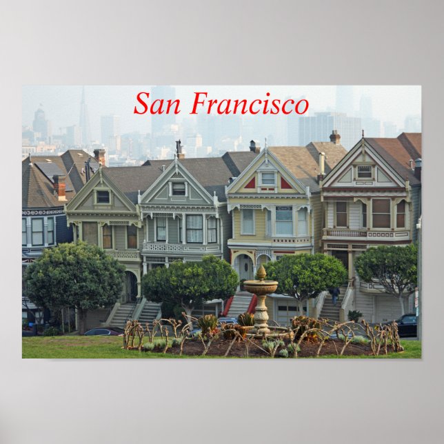 Painted Ladies, San Francisco, California Poster (Vorne)